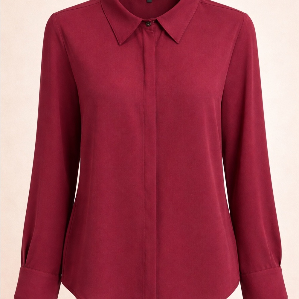 Elegant Burgundy Women's Top